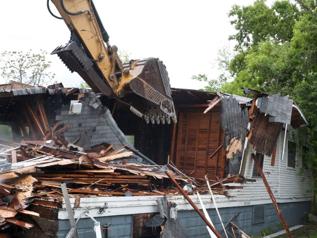 knock down rebuild demolition in action